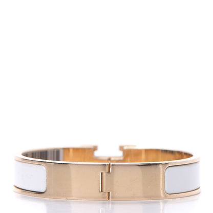 Hermes Enamel Narrow Clic Clac H Bracelet PM White 3 of 7