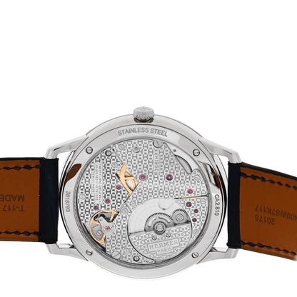 Hermes Stainless Steel Alligator 39.5mm Slim d'Hermes Automatic Watch Bleu Saphir 4 of 5
