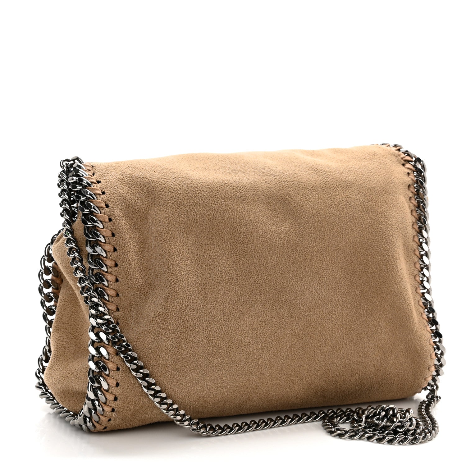 Stella McCartney Shaggy Deer Mini Falabella Fold Over Tote Beige 3 of 10