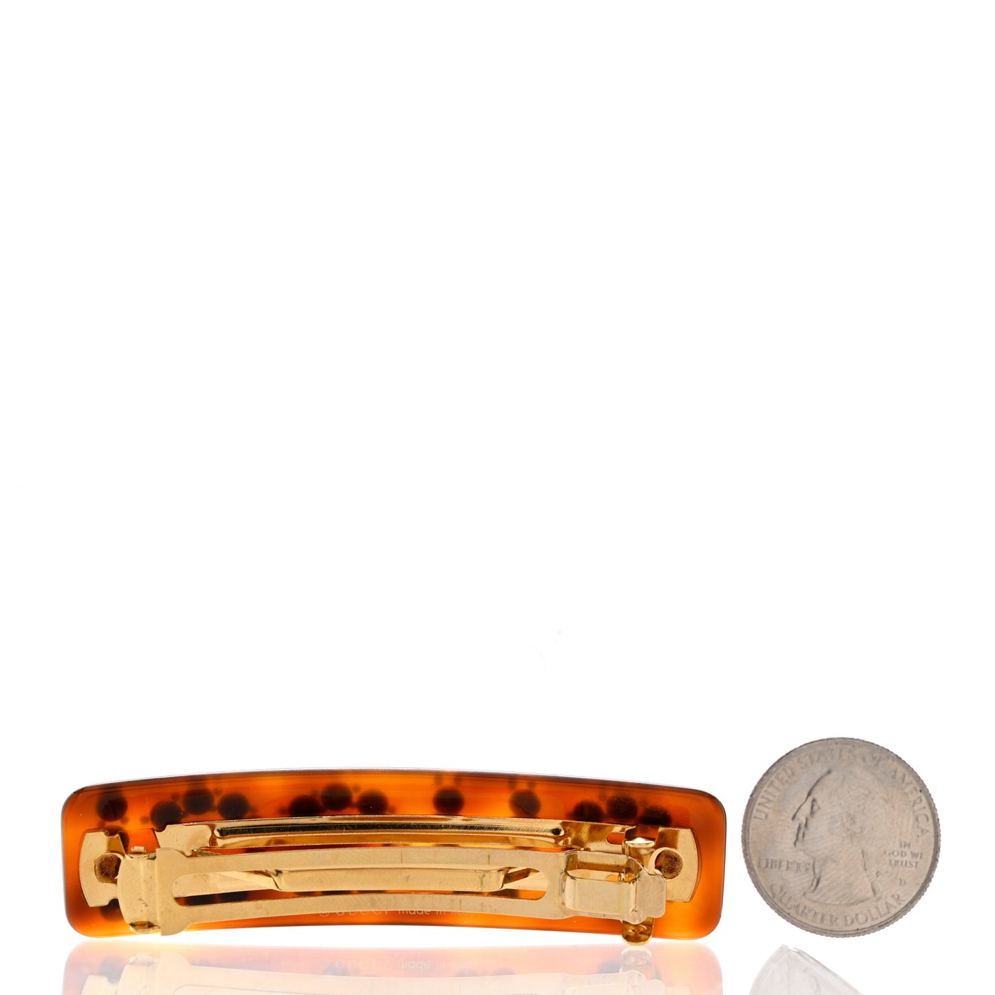 Resin Crystal Single Hair Barrette Tortoiseshell