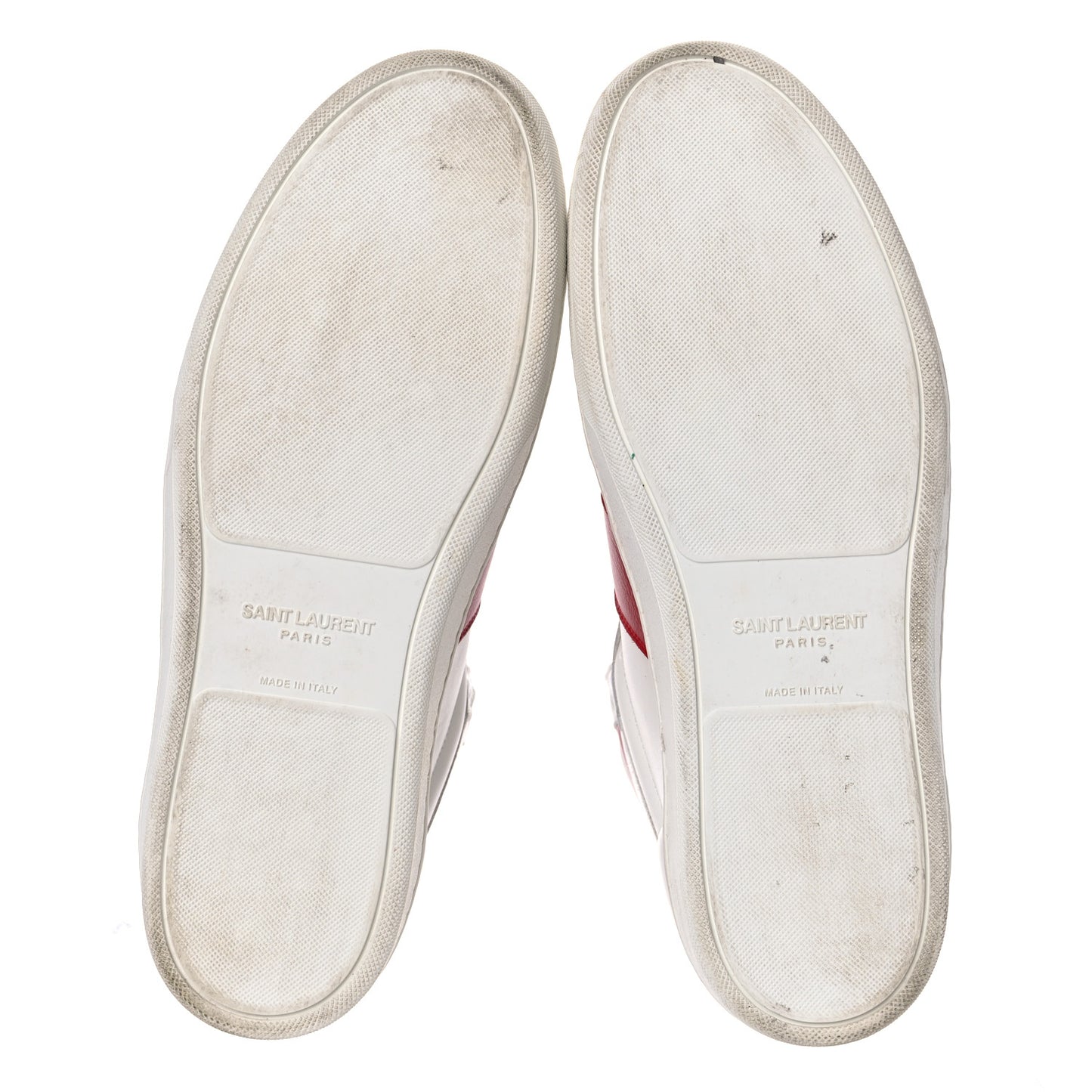 Calfskin Court Classic SL/10H High Top Sneakers 43 White Red
