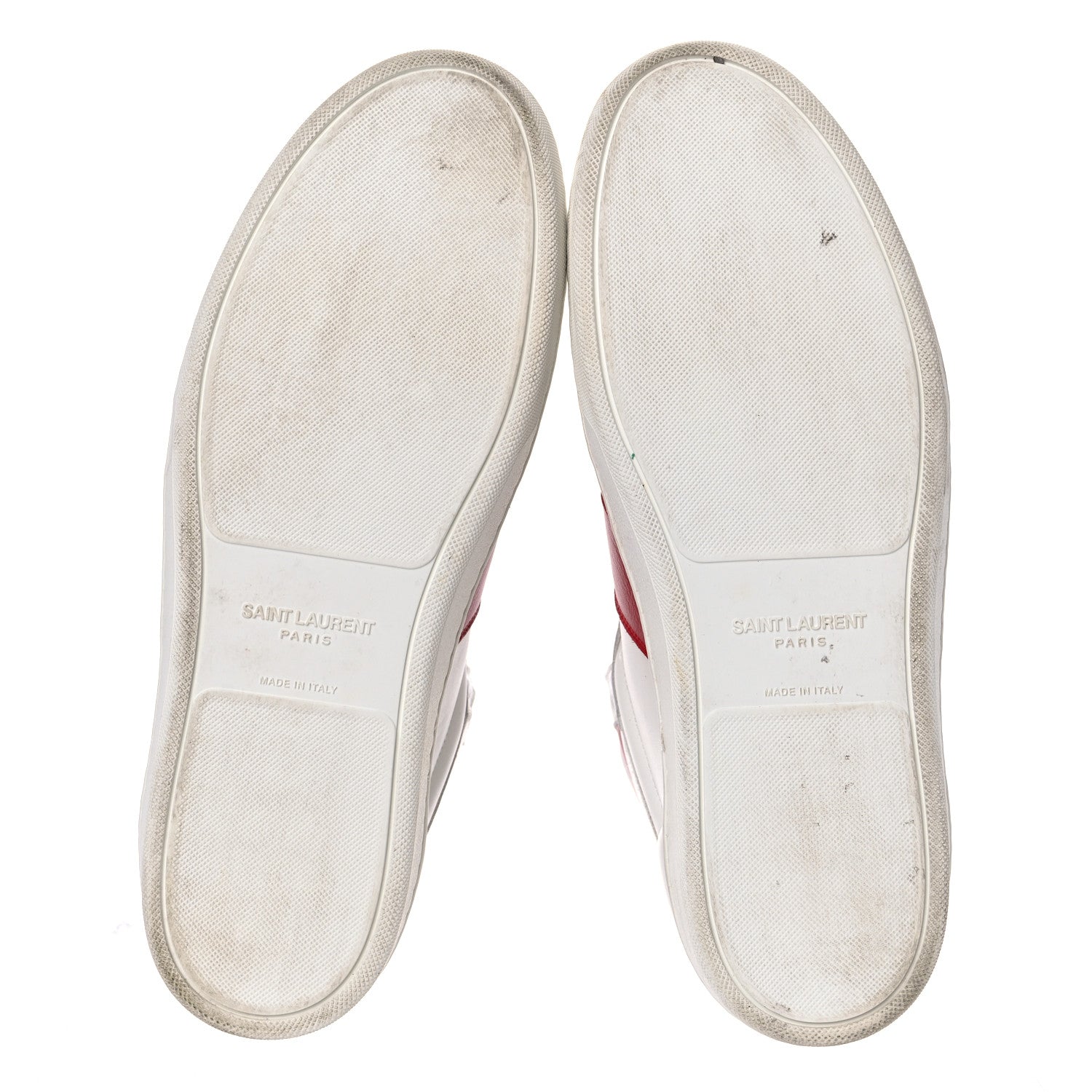 Saint Laurent Calfskin Court Classic SL/10H High Top Sneakers 43 White Red 5 of 25