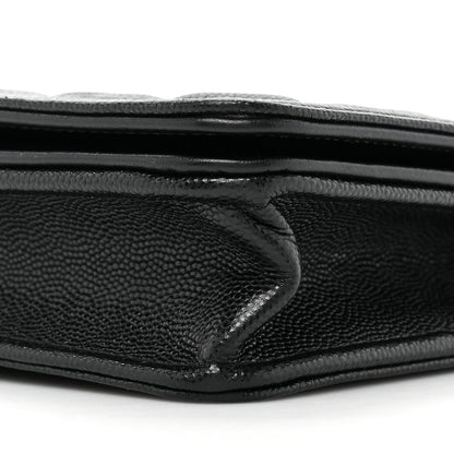 Chanel Caviar Quilted Boy Wallet On Chain WOC Black 10 of 14