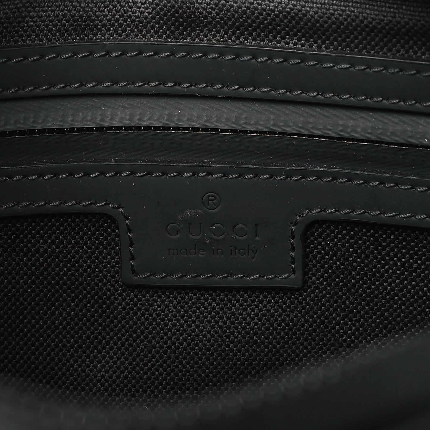 Rubber Effect Monogram GG Waist Belt Bag Black
