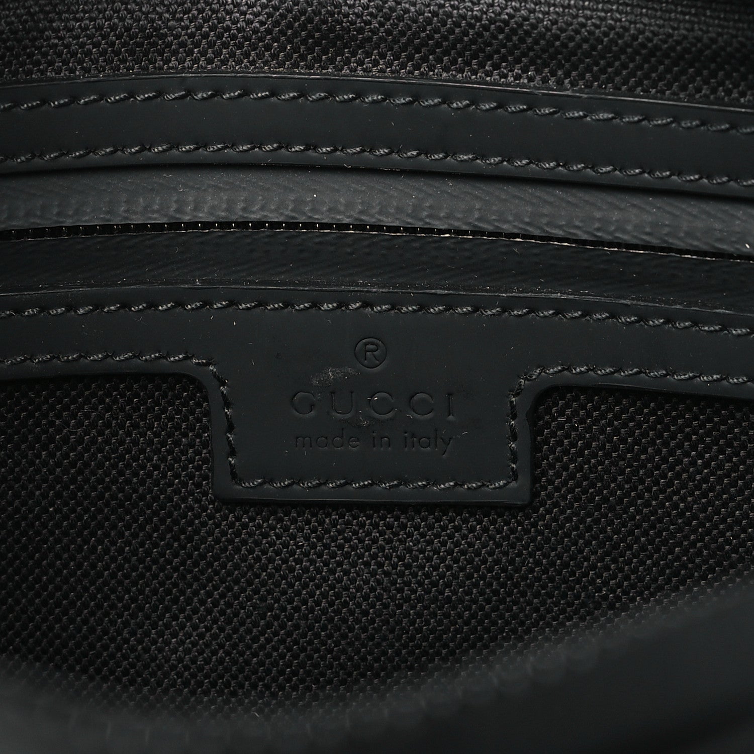 Gucci Rubber Effect Monogram GG Waist Belt Bag Black 6 of 9