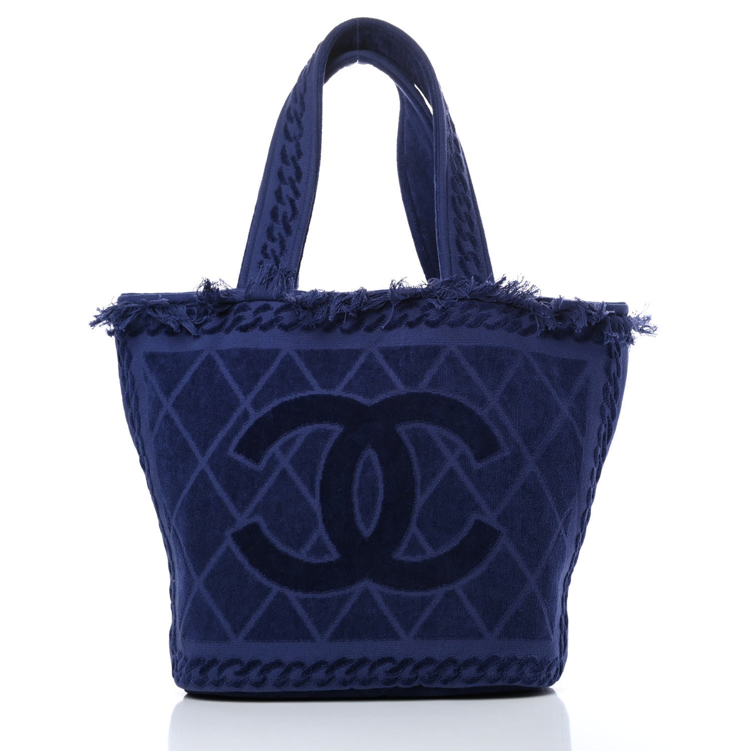 Chanel Terry Cotton CC Beach Tote Towel Set Blue 3 of 13