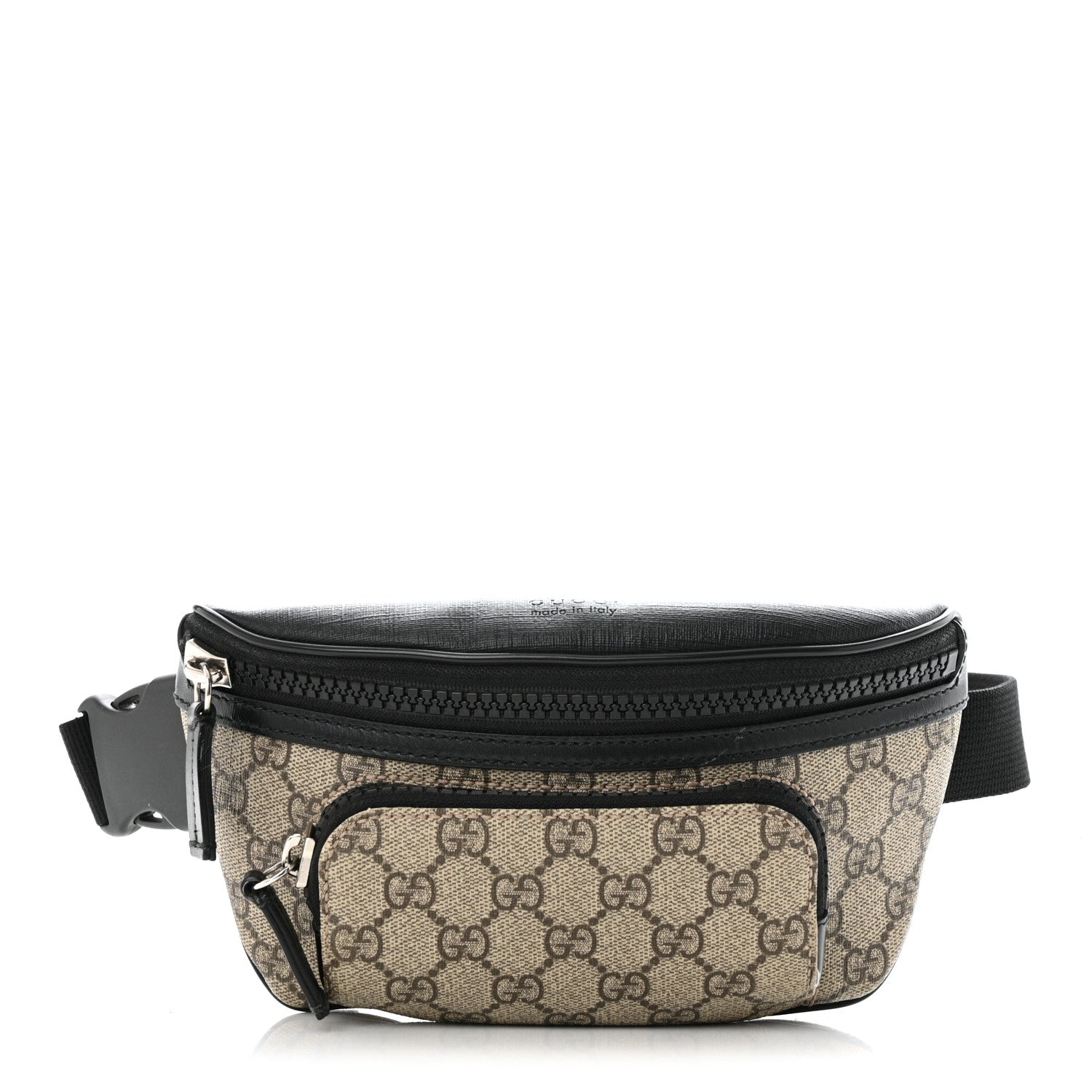 Gucci GG Supreme Monogram Belt Bag Black 1 of 11
