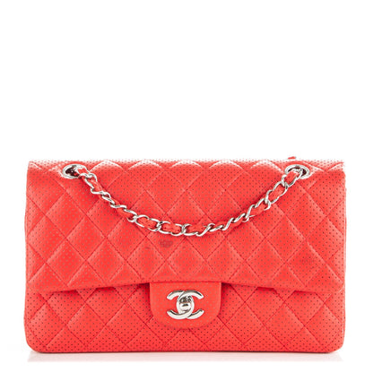 Chanel Lambskin Perforated Medium Double Flap Red 1 of 7