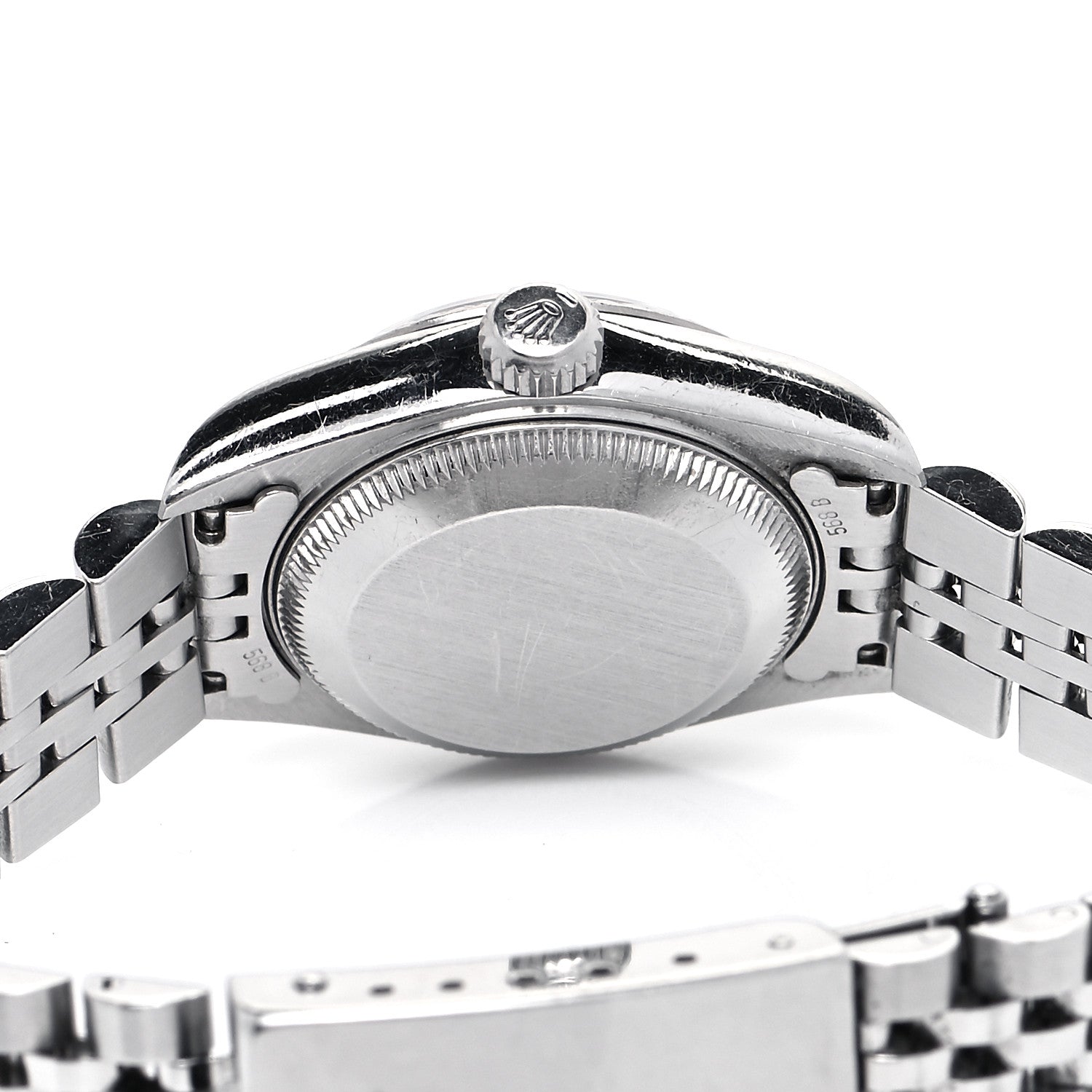 Rolex Stainless Steel 18K White Gold Diamond 26mm Oyster Perpetual Datejust Watch Blue Gradient 69174 4 of 4