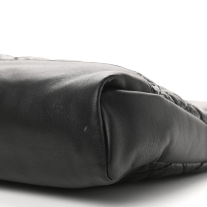 Chanel Crumpled Calfskin Quilted 31 Large Shopping Bag Black 10 of 10
