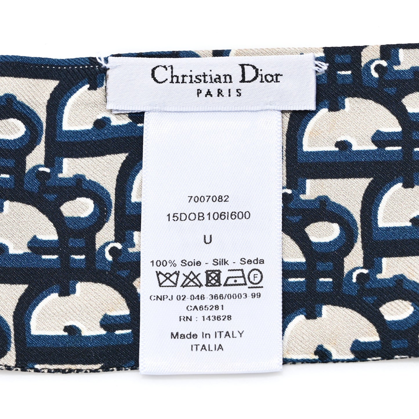 Silk Oblique Mitzah Scarf Blue
