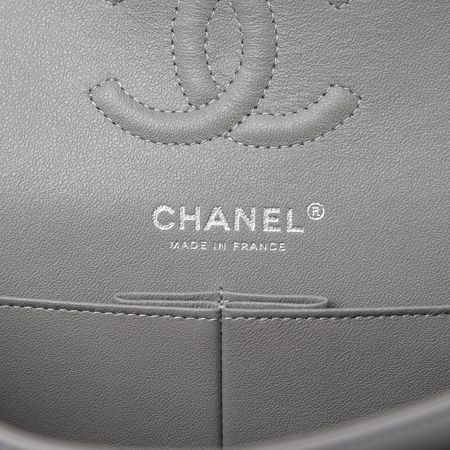 Chanel Lambskin Quilted Small Double Flap Grey 6 of 12