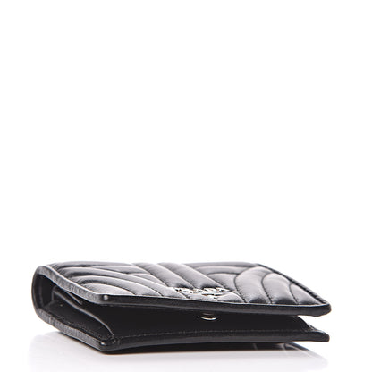 Prada Soft Calfskin Impunture Diagramme Wallet Black 4 of 7