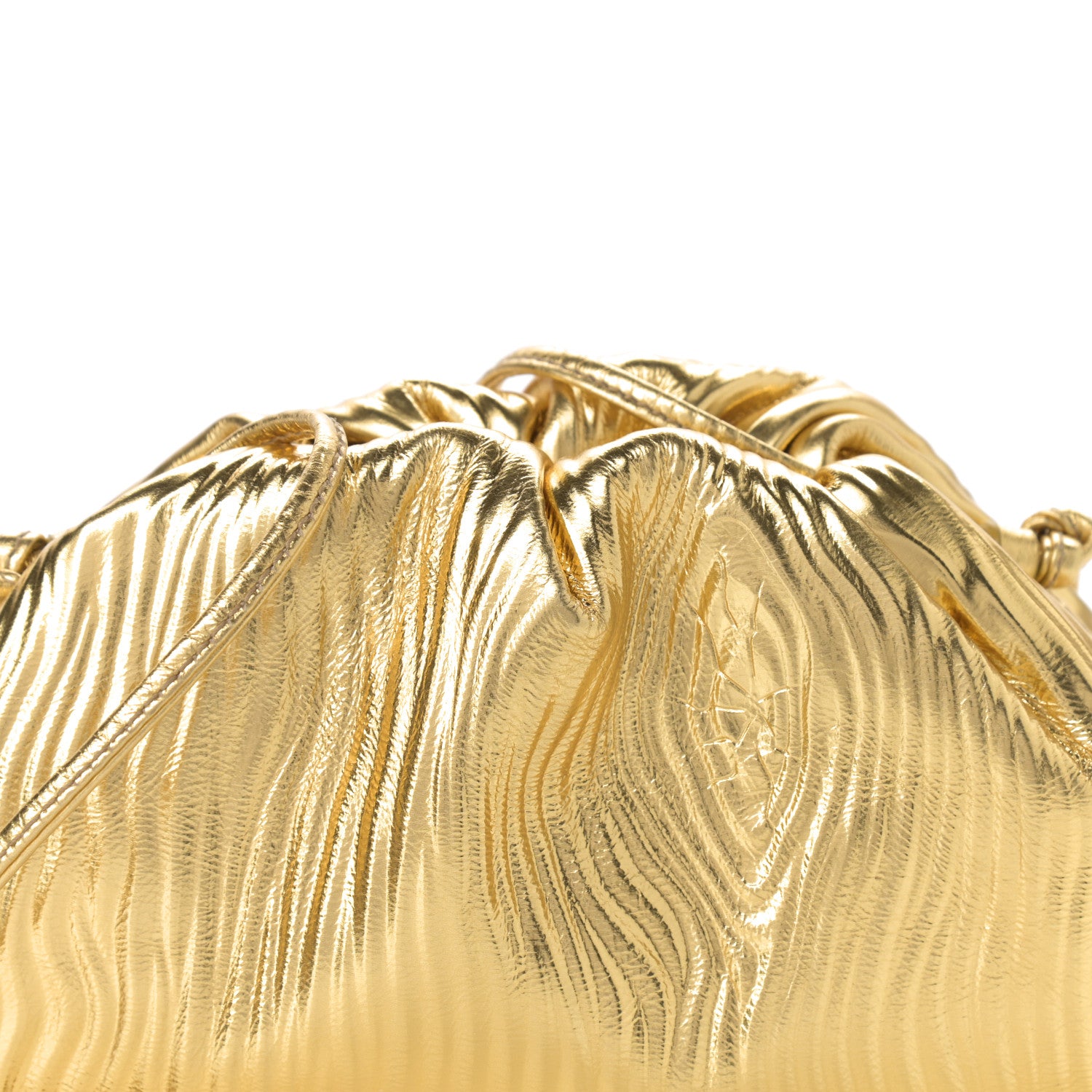 Bottega Veneta Metallic Bark Calfskin The Mini Pouch Gold 8 of 10