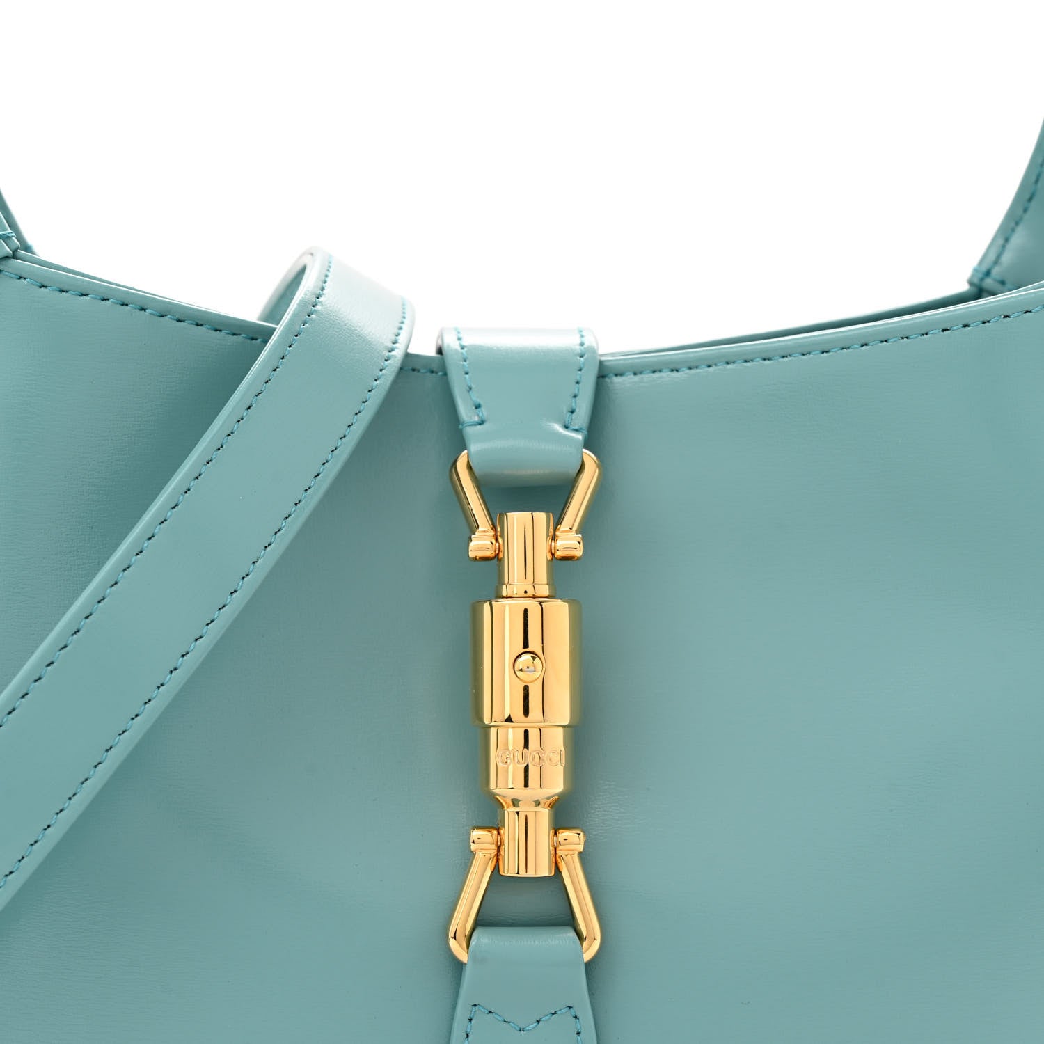 Gucci Boarded Dyana Lux Calfskin Small Jackie 1961 Hobo Dusty Azure 8 of 11