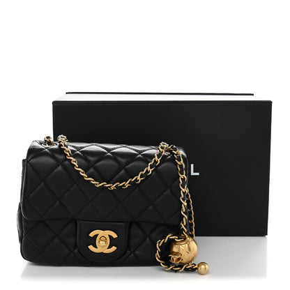 Chanel Lambskin Quilted Mini Pearl Crush Flap Black 11 of 11