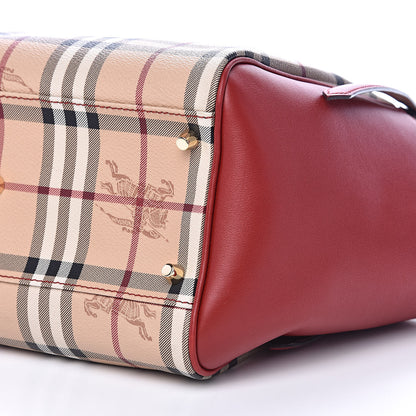 Burberry Haymarket Check Small Canterbury Tote Military Red 9 of 9