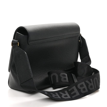 Burberry Grainy Calfskin Vintage Check Note Crossbody Bag Black 3 of 9