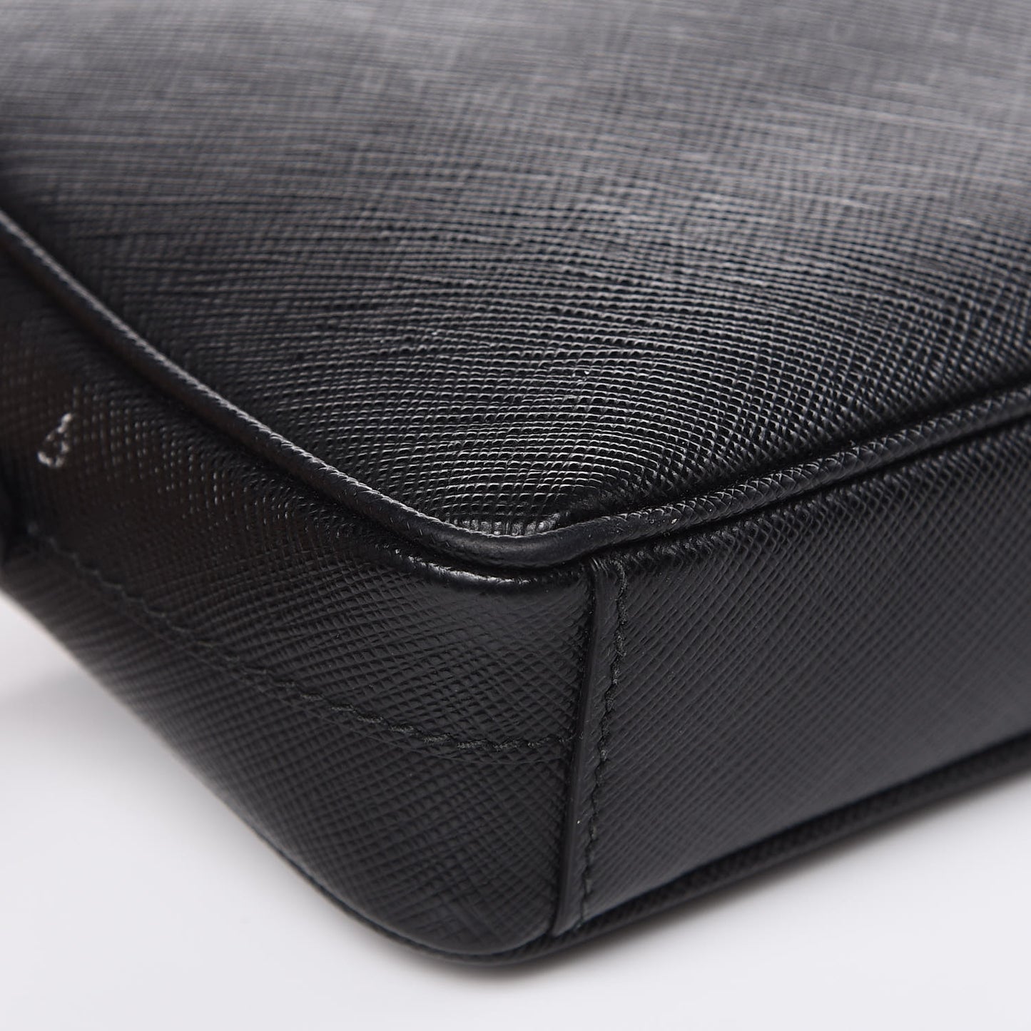 Saffiano Mini Camera Crossbody Bag Black