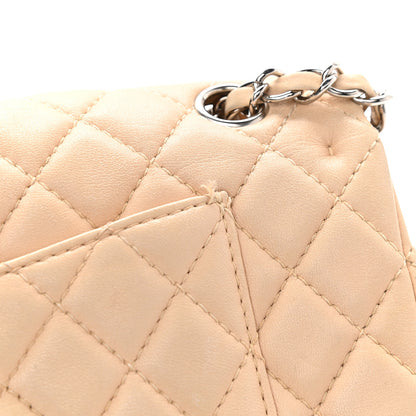 Chanel Lambskin Quilted Medium Double Flap Beige 10 of 11