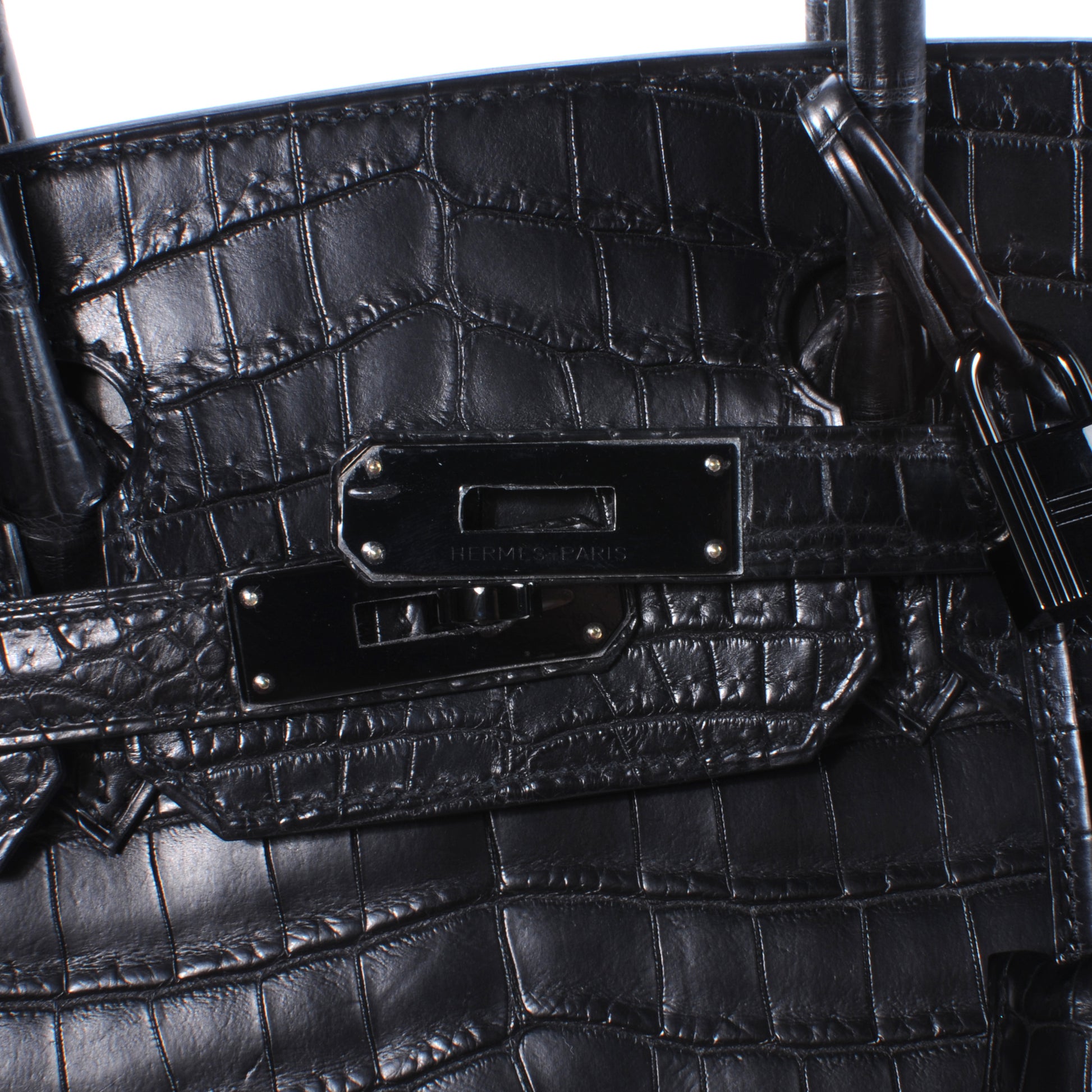 Hermes Matte Niloticus Crocodile Birkin 30 SO BLACK 5 of 10