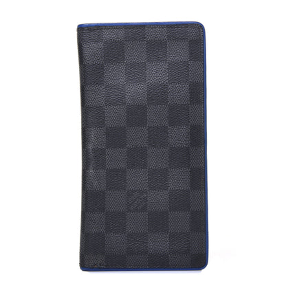 Louis Vuitton Damier Graphite Brazza Wallet Bleu Neon 1 of 13