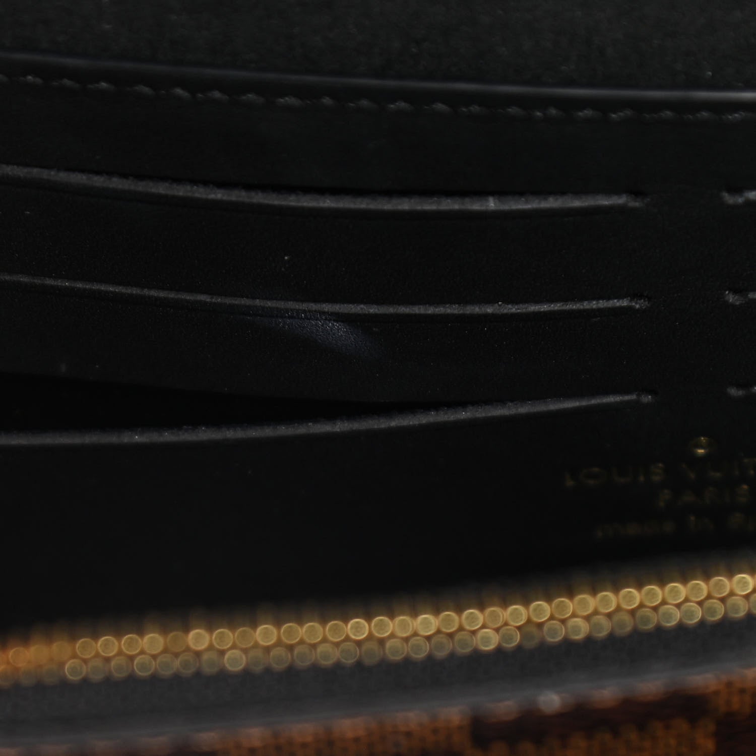 Louis Vuitton Damier Ebene Vavin Chain Wallet Black 12 of 14