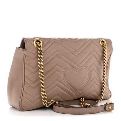 Gucci Calfskin Matelasse Medium GG Marmont Shoulder Bag Porcelain Rose 3 of 14