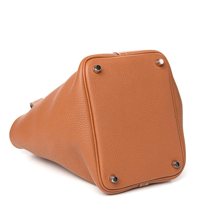 Hermes Taurillon Clemence Picotin Lock 18 PM Gold 3 of 9