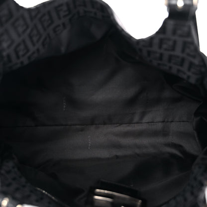 Fendi Zucchino Vitello Shoulder Bag Black 4 of 23