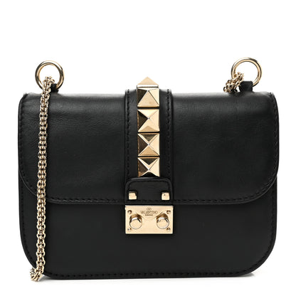 Valentino Garavani Vitello Small Glam Lock Rockstud Flap Black 1 of 8