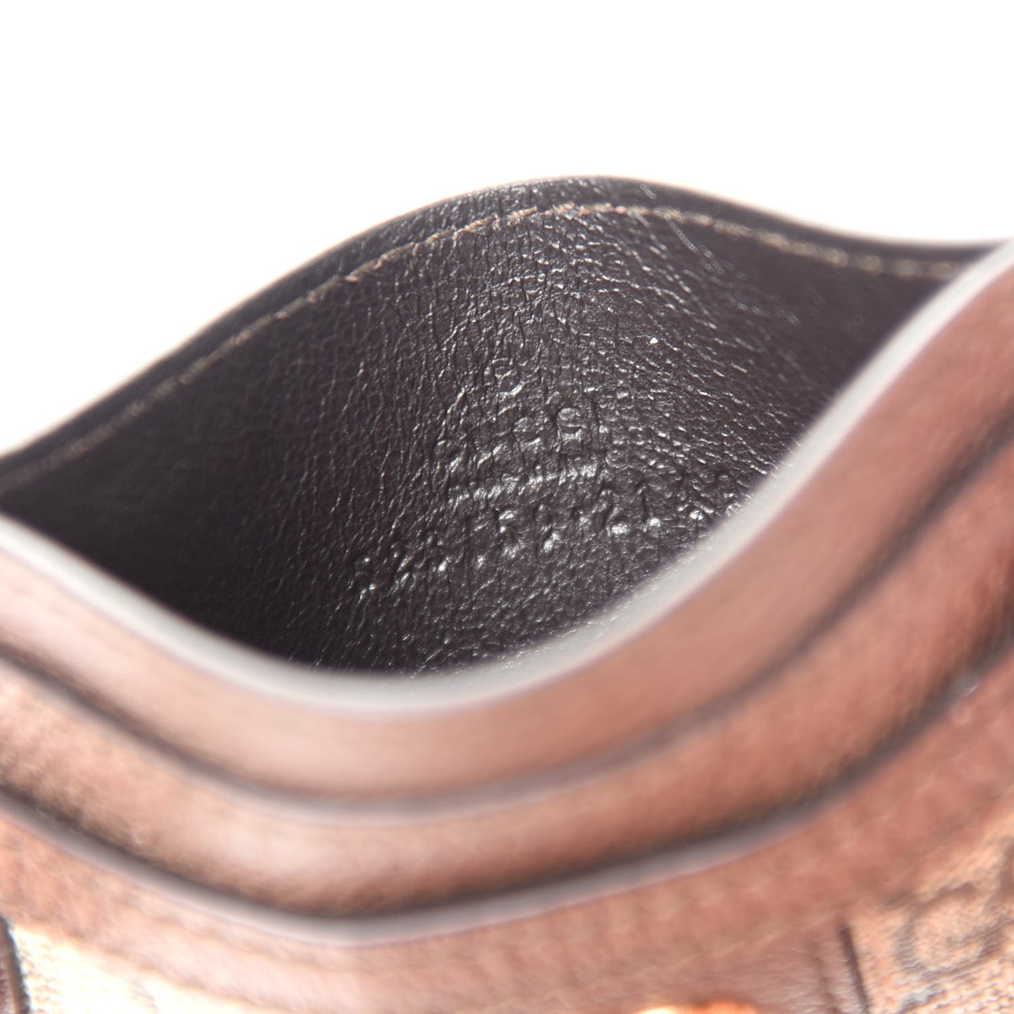 GG Supreme Monogram Ophidia Card Holder Brown
