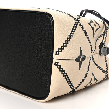 Louis Vuitton Empreinte Monogram Giant Broderies Neonoe MM Cream Black 11 of 11