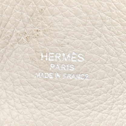 Hermes Taurillon Clemence Marwari GM Gris Perle 6 of 12