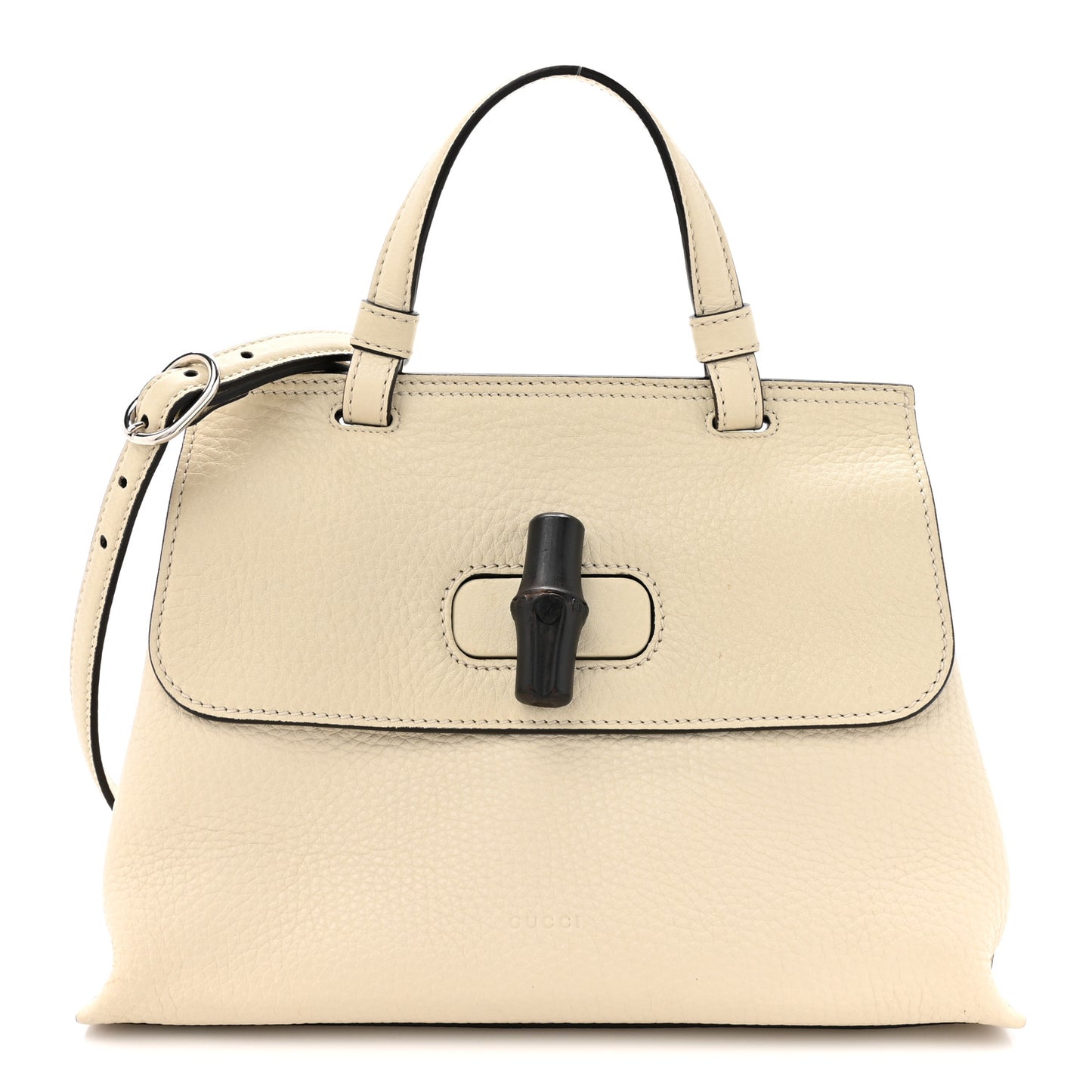 Cellarius Calfskin Small Bamboo Daily Top Handle Bag Mystic White