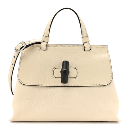 Gucci Cellarius Calfskin Small Bamboo Daily Top Handle Bag Mystic White 1 of 12