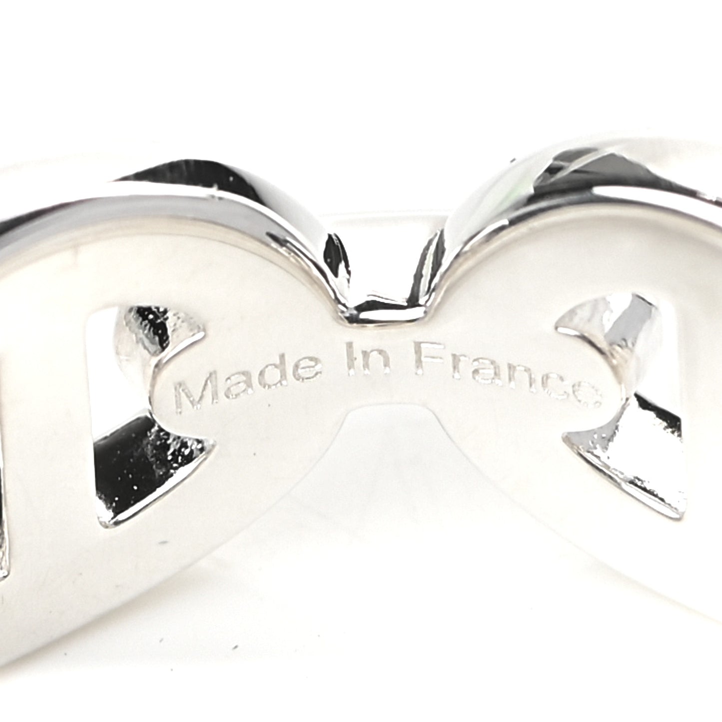 Sterling Silver PM Chaine d'Ancre Enchainee Band Ring 46 3.75