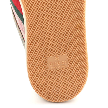 Gucci GG Supreme Monogram Harness Calfskin Web Womens Screener Sneakers 39 Beige Ebony Rosso Harness Brown 7 of 9