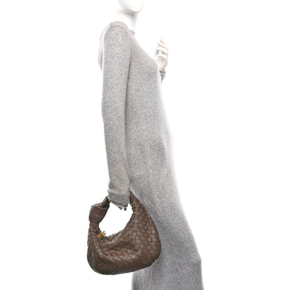 Bottega Veneta Nappa Intrecciato Teen Jodie Hobo Dark Taupe 2 of 9