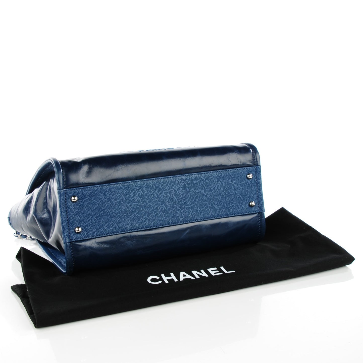 Calfskin Small Deauville Tote Blue