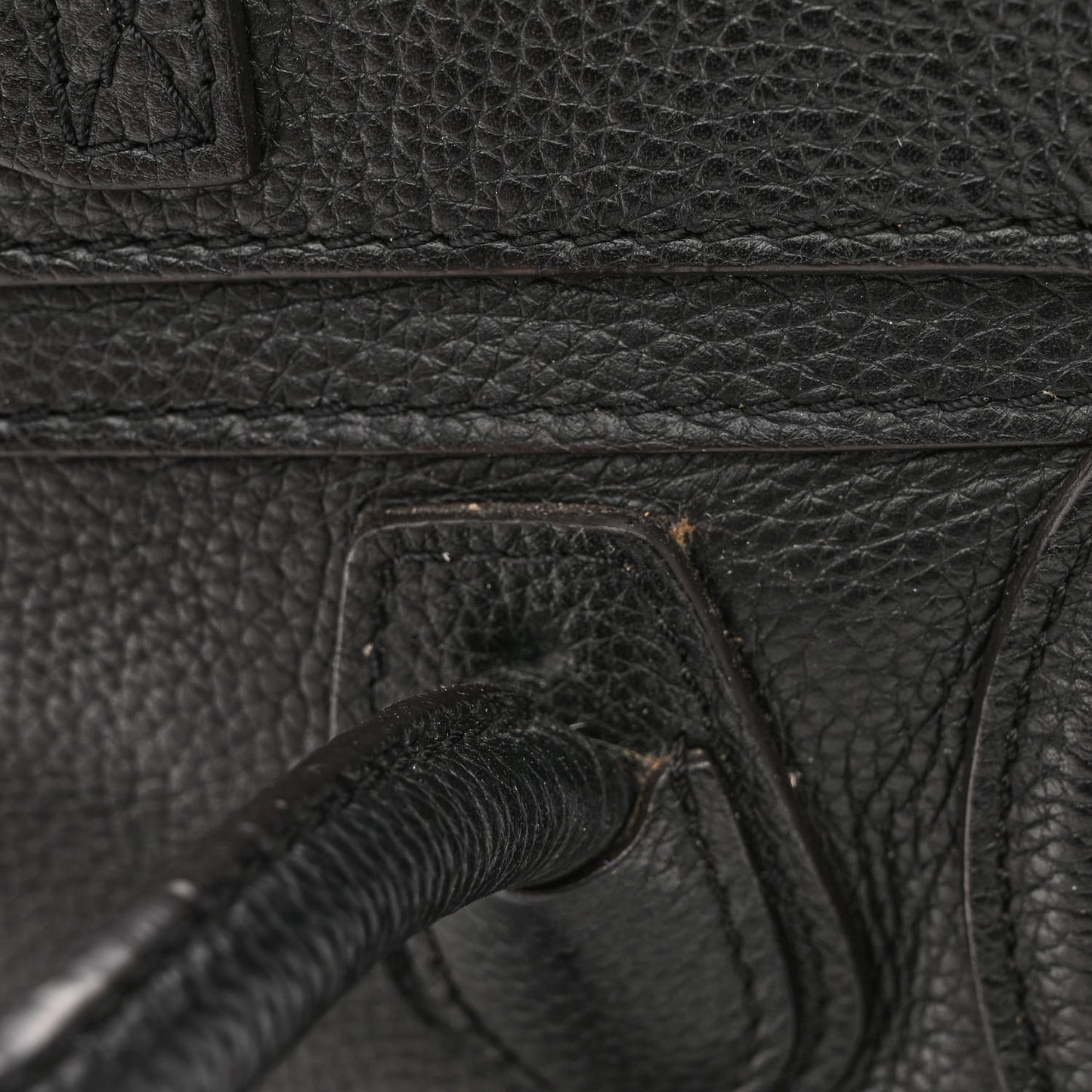 Drummed Calfskin Nano Luggage Black