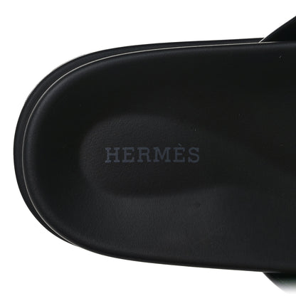Hermes Calfskin Mens Chypre Sandals 42 Black 7 of 9