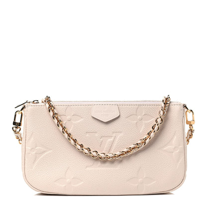 Louis Vuitton Empreinte Monogram Giant Multi Pochette Accessories Large Pochette Cream 1 of 8