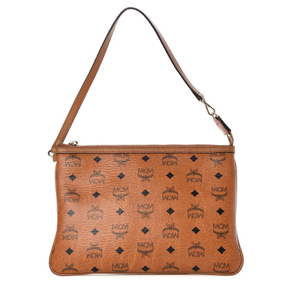 MCM Visetos Medium Stark Wristlet Pouch Cognac 1 of 12