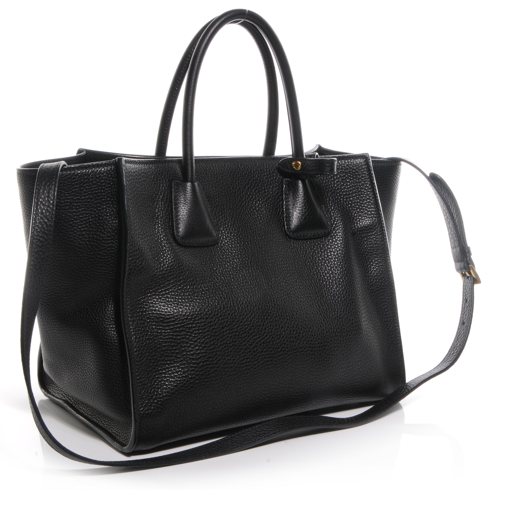 Prada Vitello Daino Shopping Tote Nero Black 3 of 10