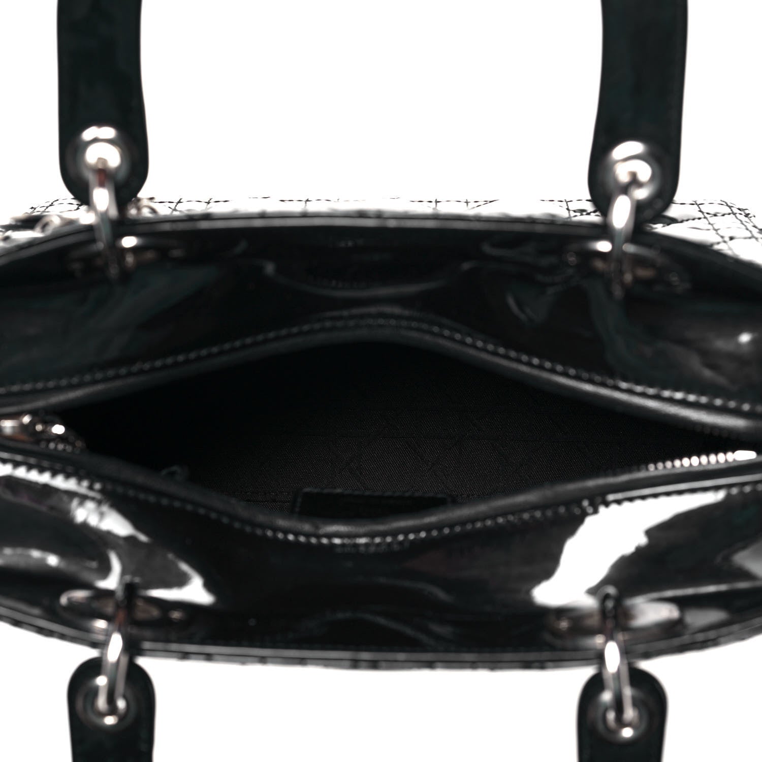 Christian Dior Patent Cannage Medium Lady Dior Black 5 of 13