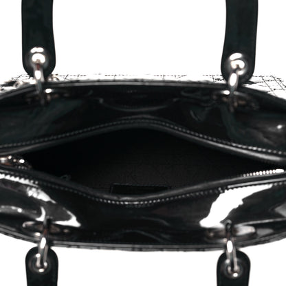 Christian Dior Patent Cannage Medium Lady Dior Black 5 of 13