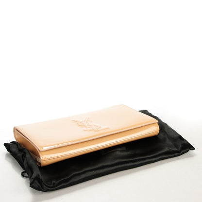 Saint Laurent Patent Calfskin Large Belle De Jour Clutch Nude 4 of 7
