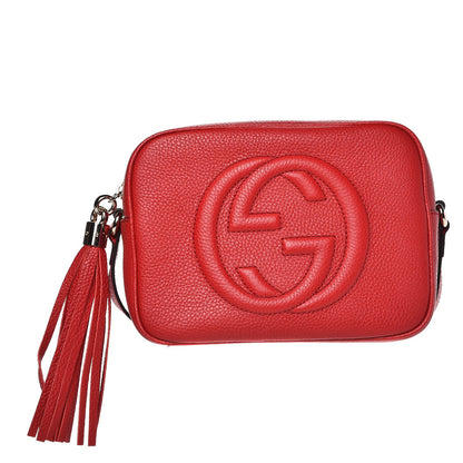 Gucci Pebbled Calfskin Small Soho Disco Bag Vibrant Red 1 of 7