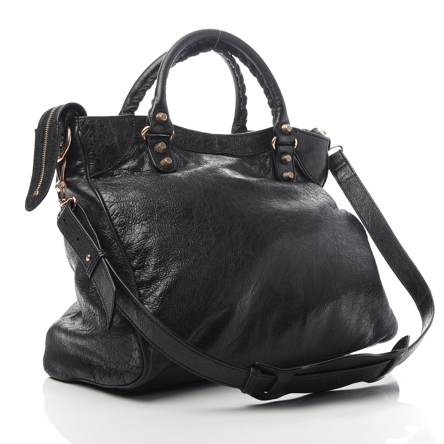 Agneau Giant 12 Rose Gold Hardware Velo Black